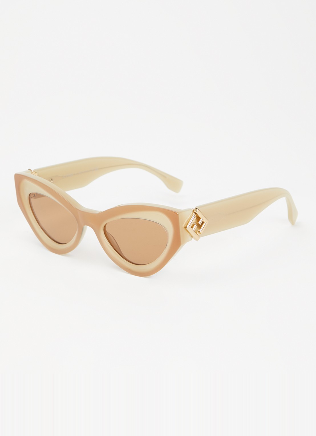 Fendi Cat Eye zonnebril FE40146I - voorkant 4 beige