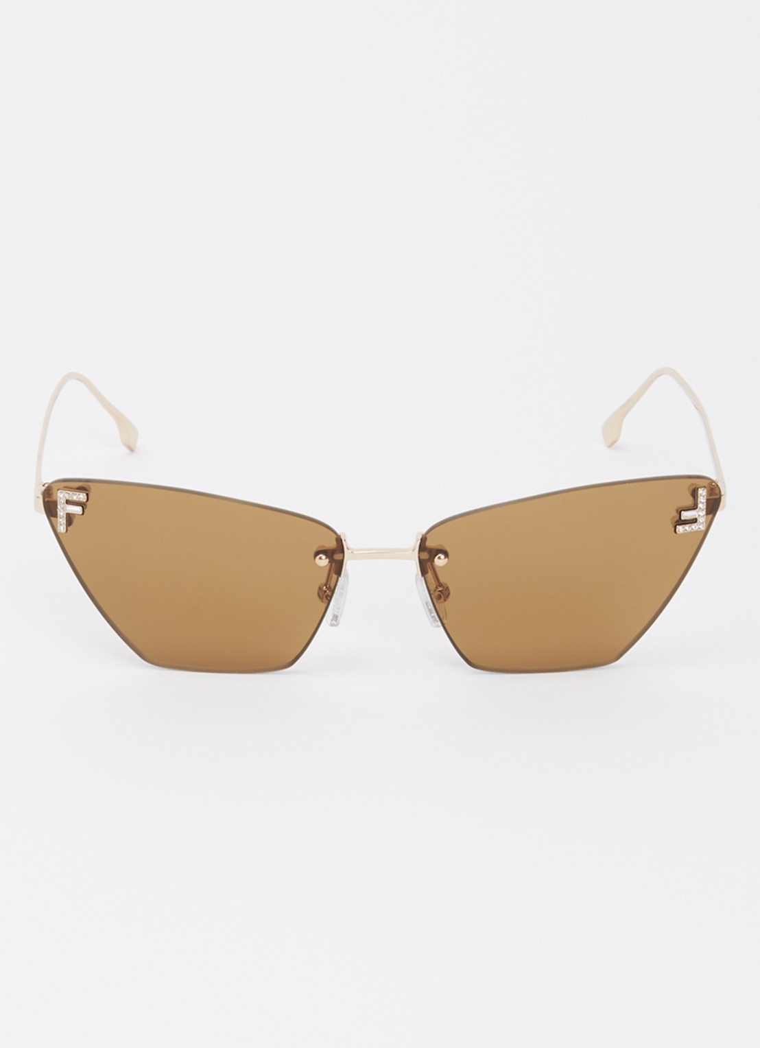 Fendi Cat Eye zonnebril FN000843 - detail witgoud