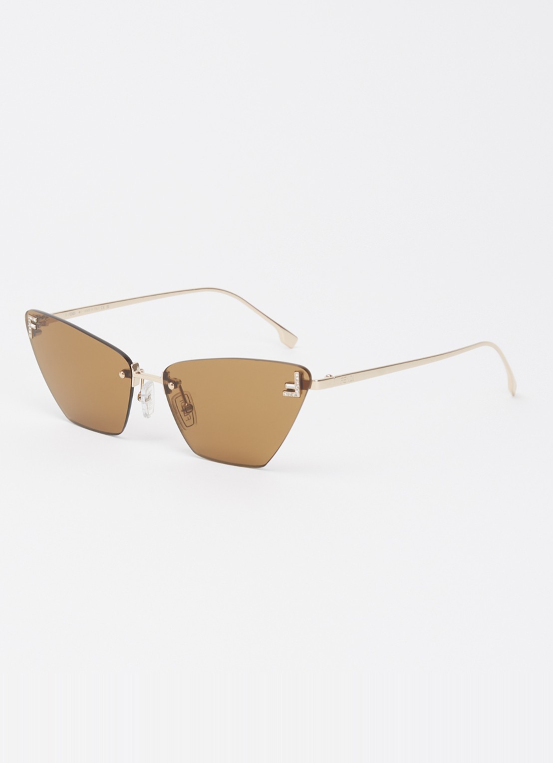Fendi Cat Eye zonnebril FN000843 - voorkant 4 witgoud