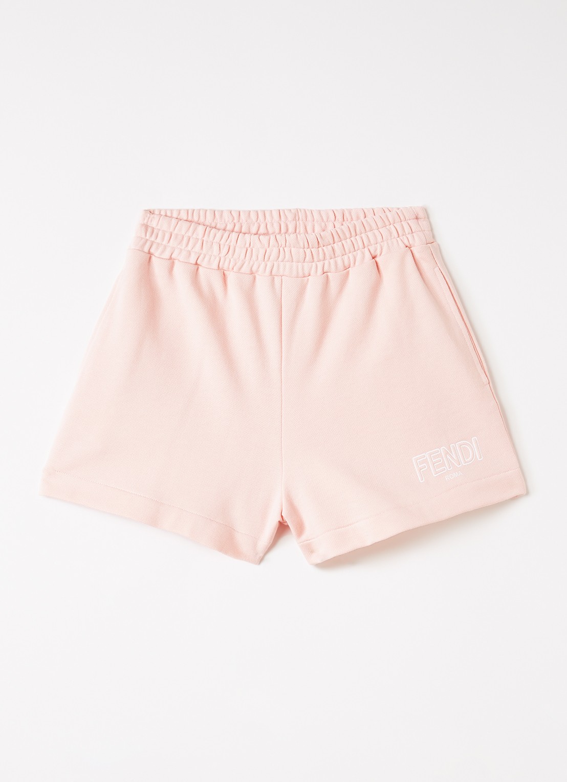 Fendi Felpa straight fit korte joggingbroek met logo - voorkant lichtroze