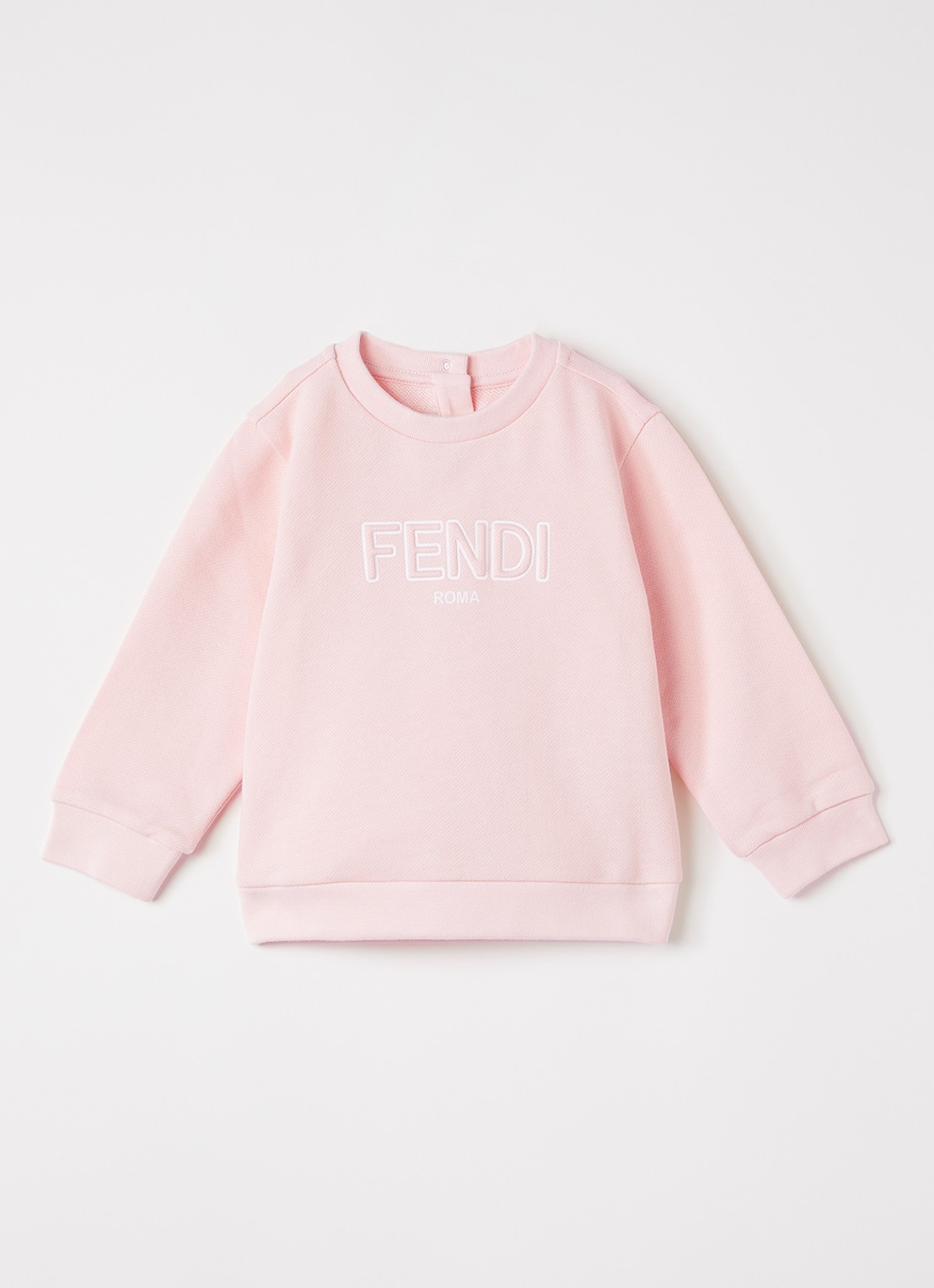 Fendi Felpa sweater met logoprint - voorkant 2 roze