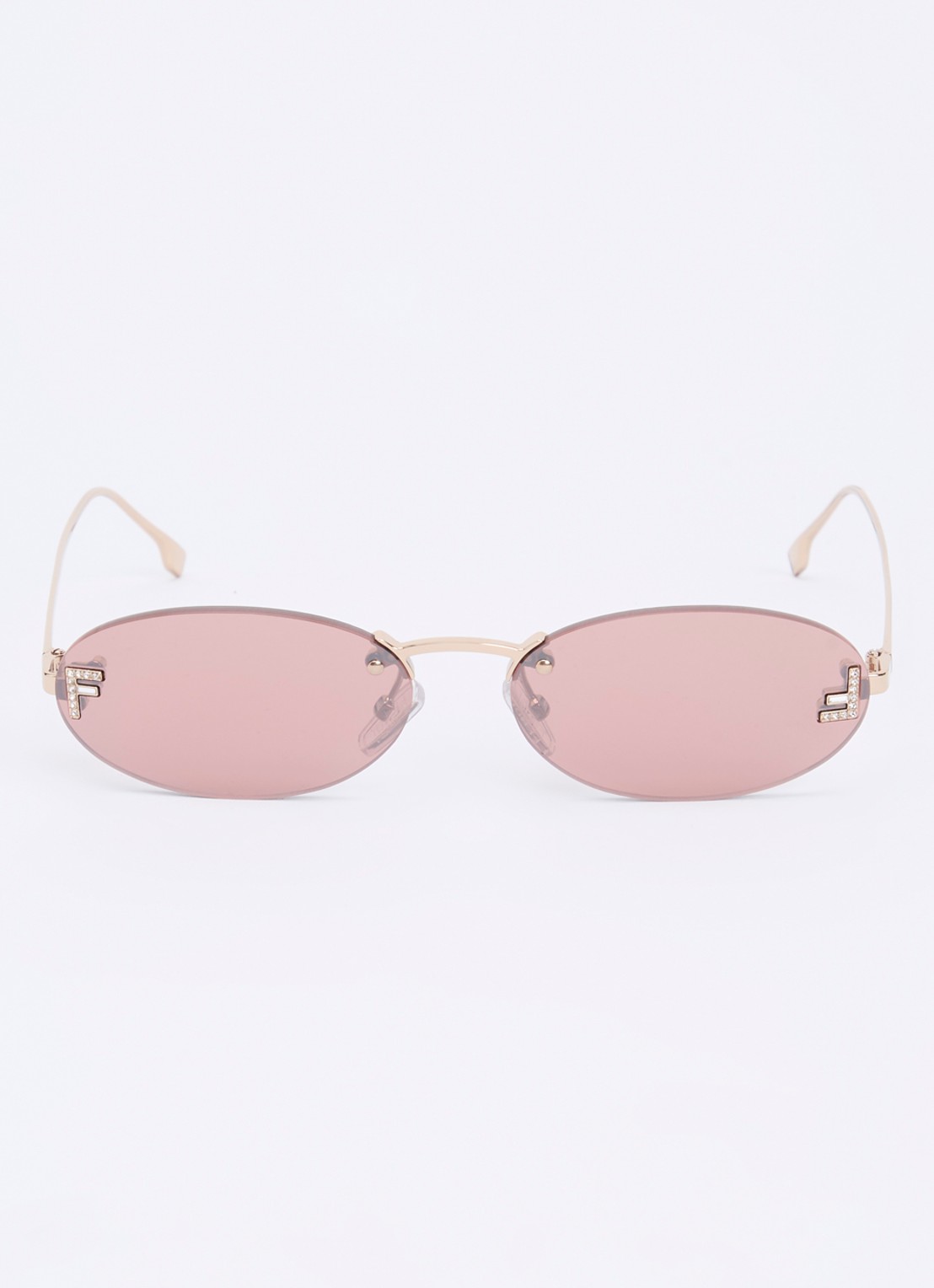 Fendi Fendi First Crystal zonnebril FE4075US - detail zilver