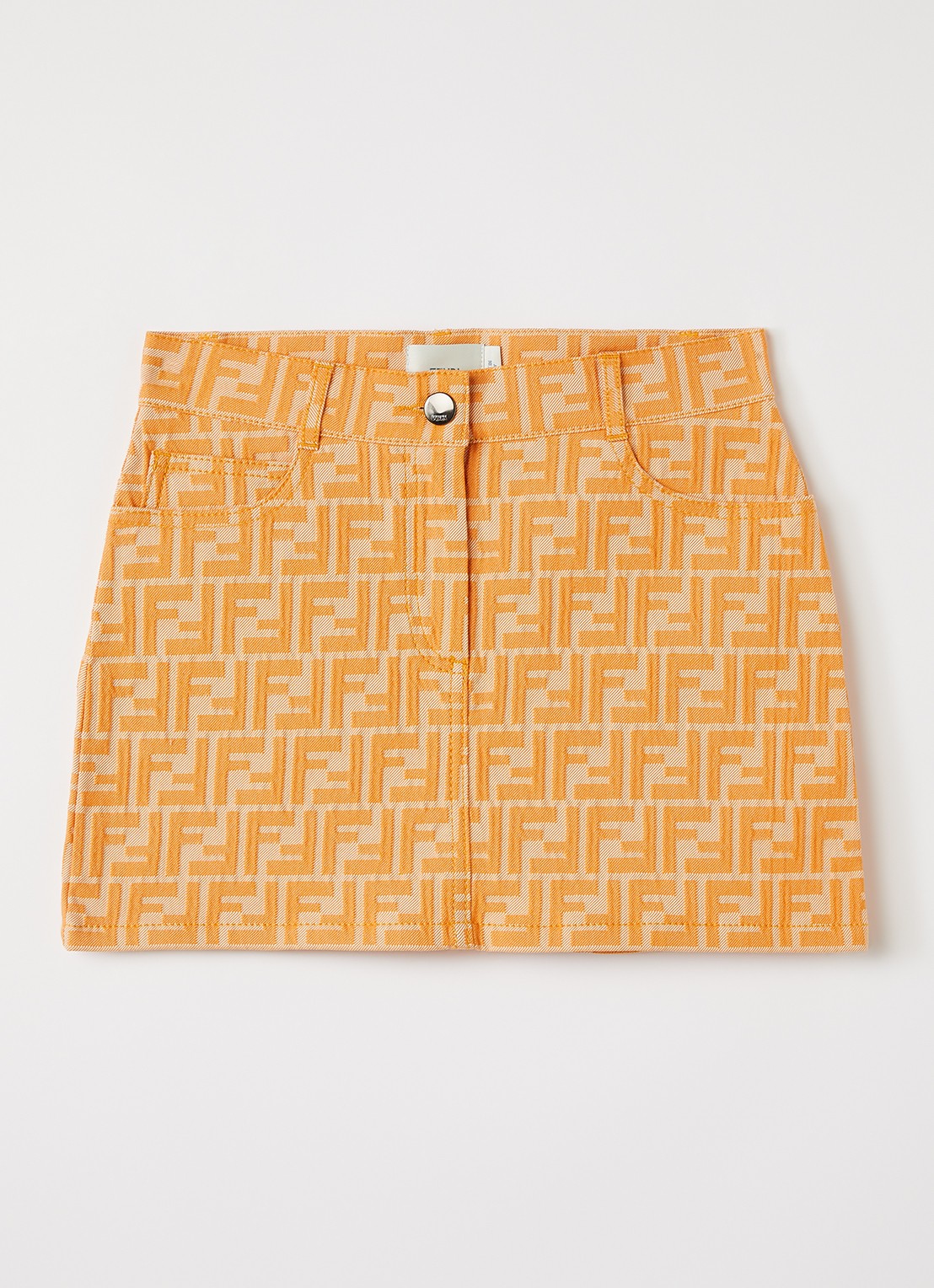 Fendi Gonna minirok met logoborduring - voorkant orange