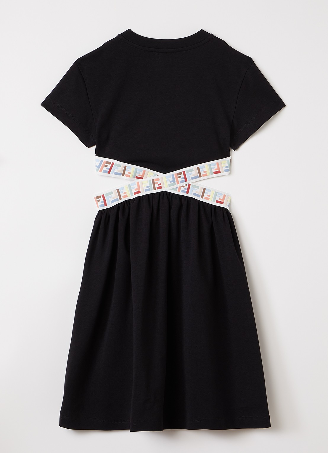 Fendi Jurk met logo - voorkant 2 zwart