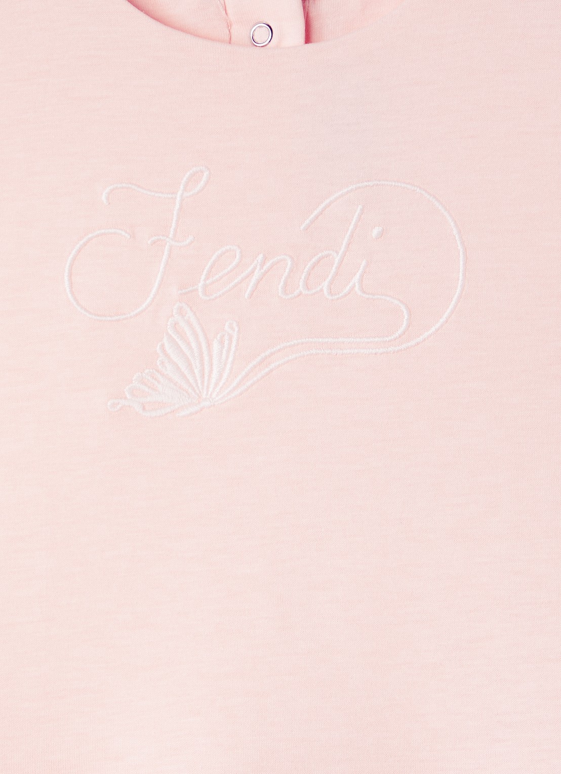 Fendi Jurk met logoborduring - detail 3 roze