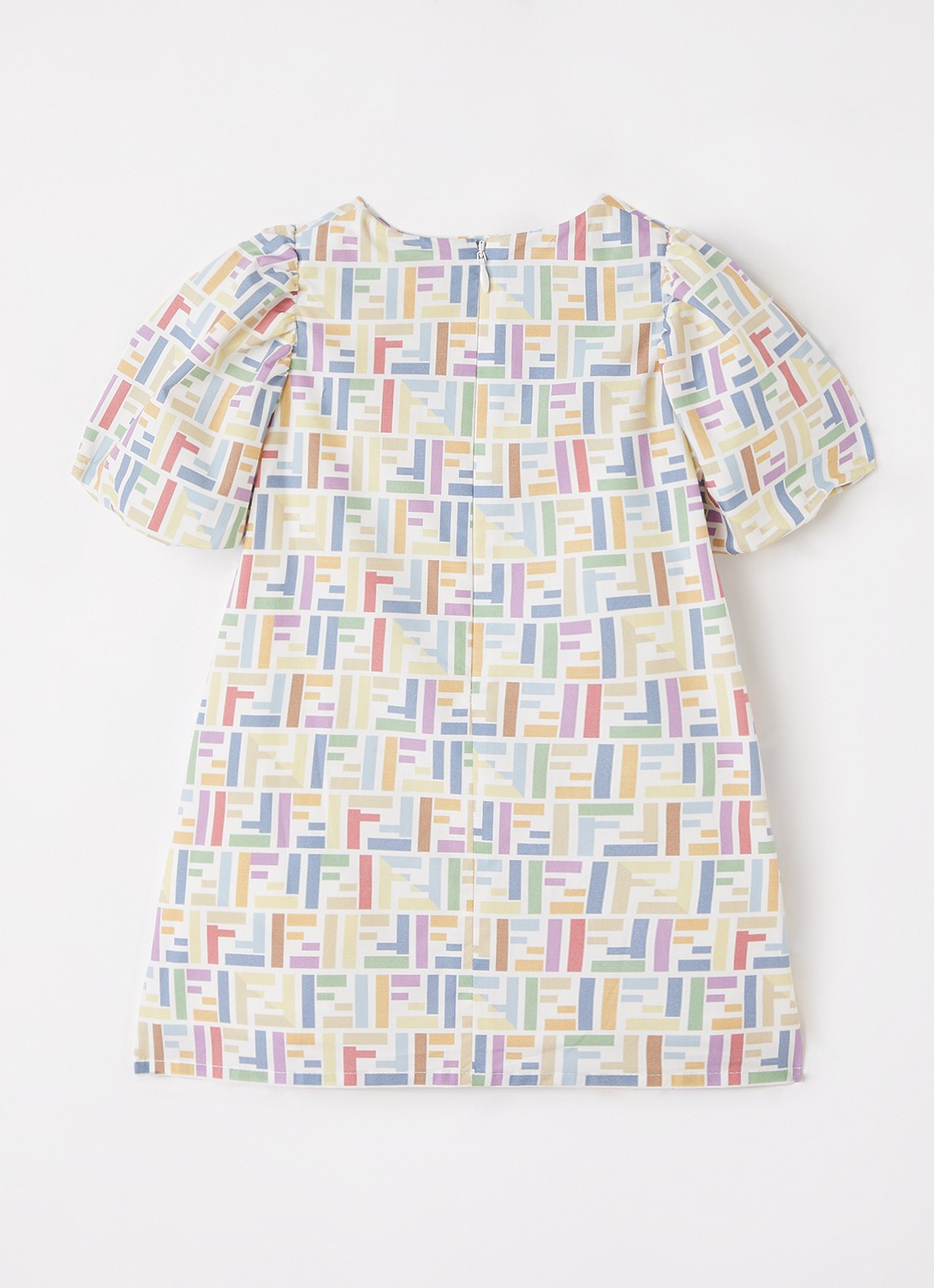 Fendi Jurk met logoprint - voorkant 2 geel