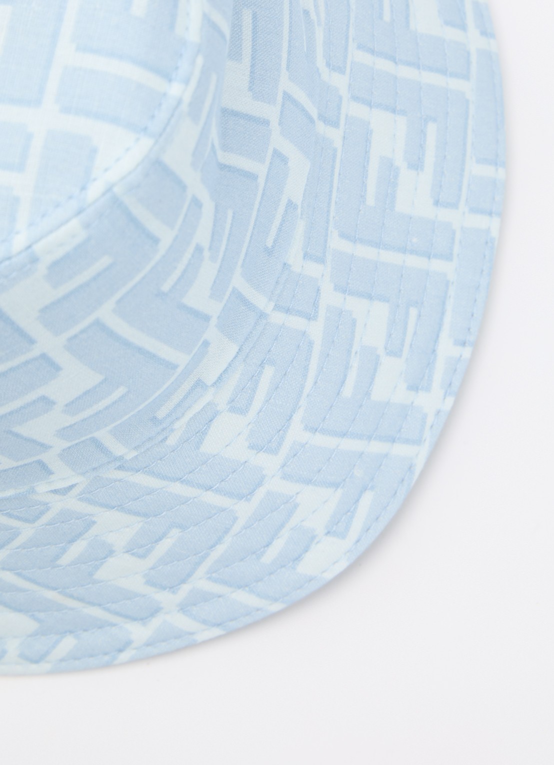 Fendi Lino bucket hoed met logoprint - detail 2 lichtblauw
