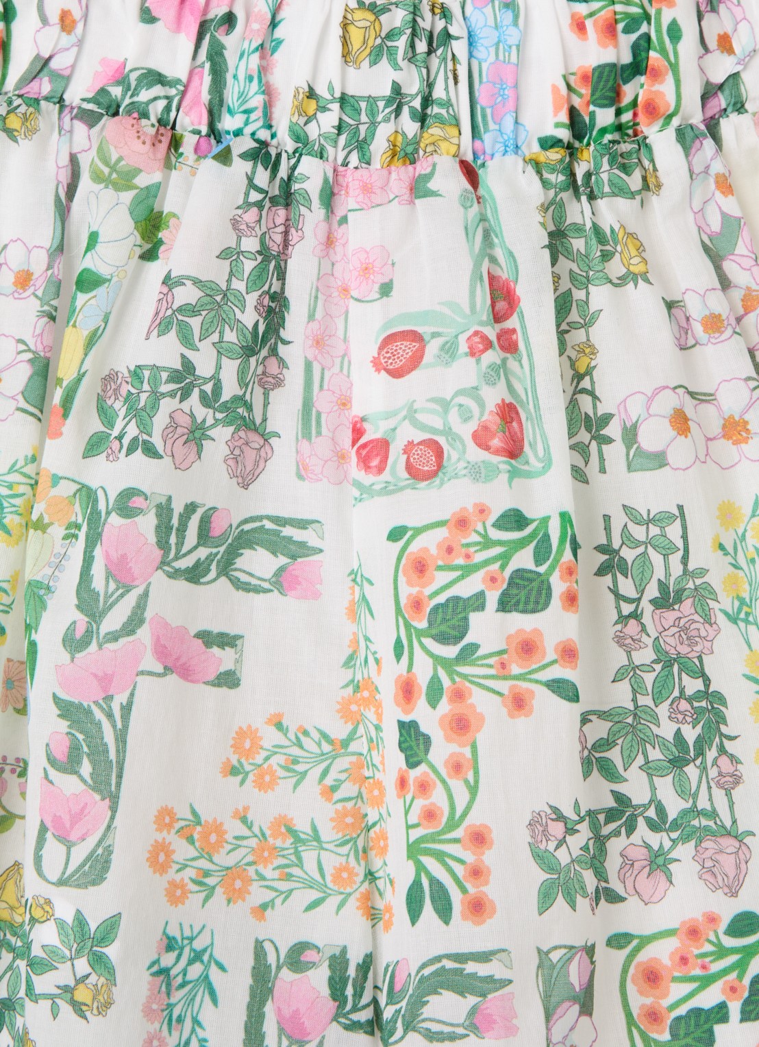 Fendi Loose fit korte broek met bloemenprint - detail 3 gebroken wit