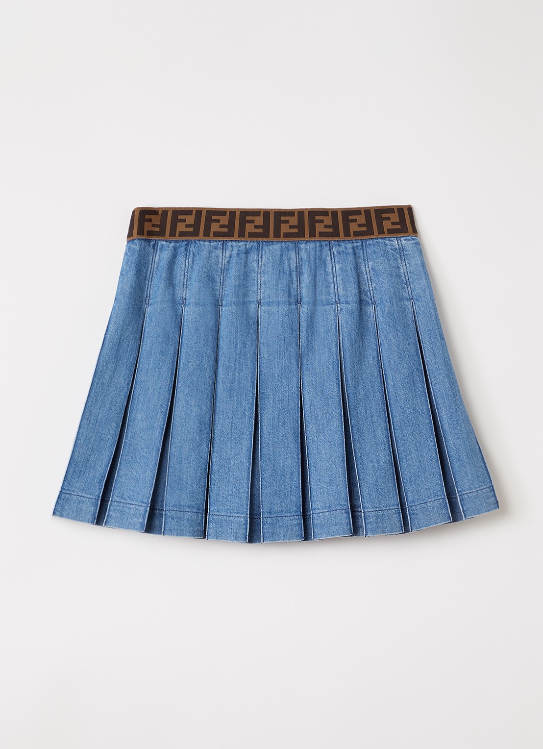 Fendi Plooirok van denim - voorkant 3 jeans