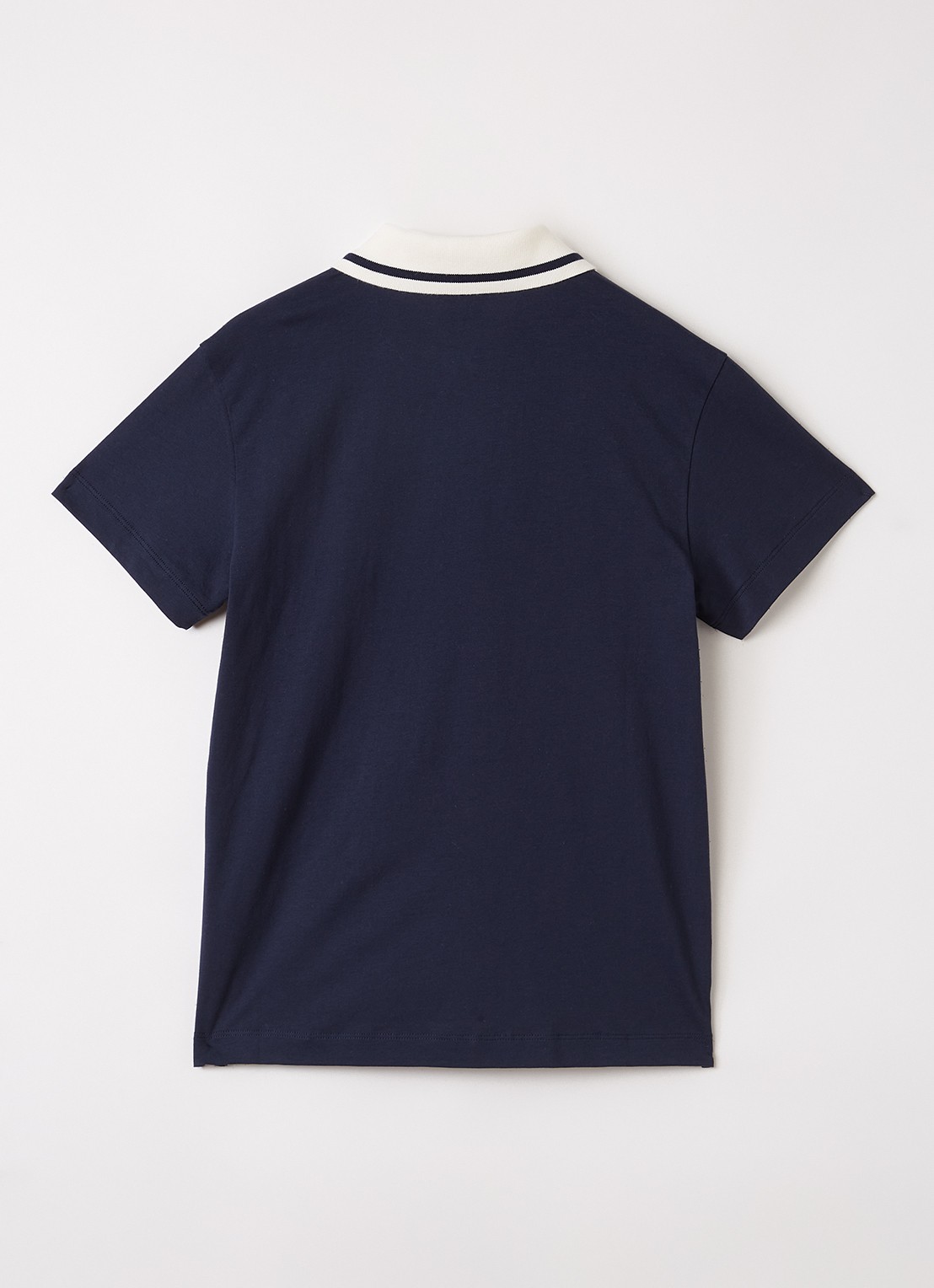 Fendi Polo met 3D logo - voorkant 2 donkerblauw