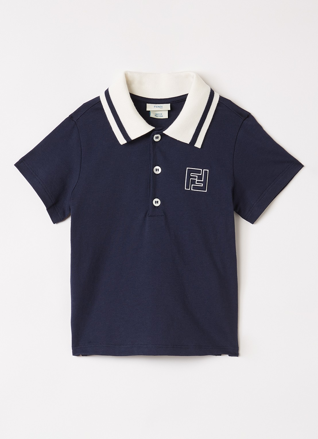 Fendi Polo met logo - voorkant donkerblauw