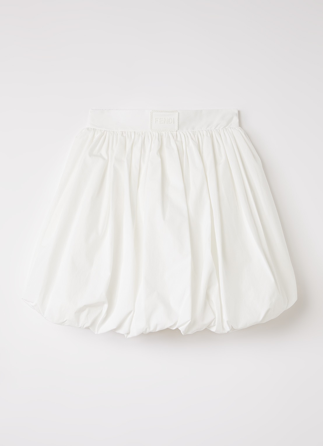 Fendi Popeline rok met logoborduring - voorkant wit