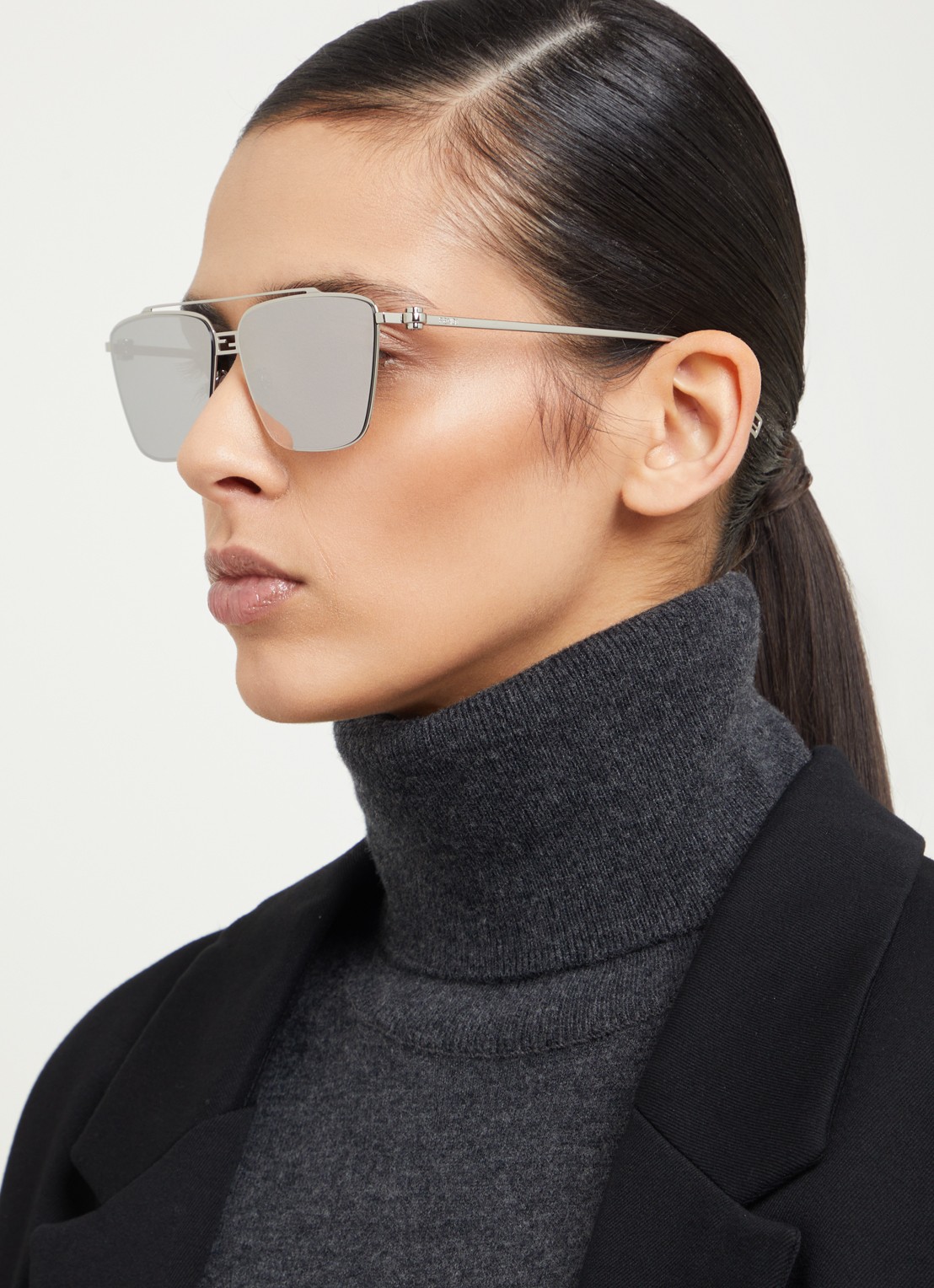 Fendi Retro zonnebril FN000726 - voorkant 5 zilver