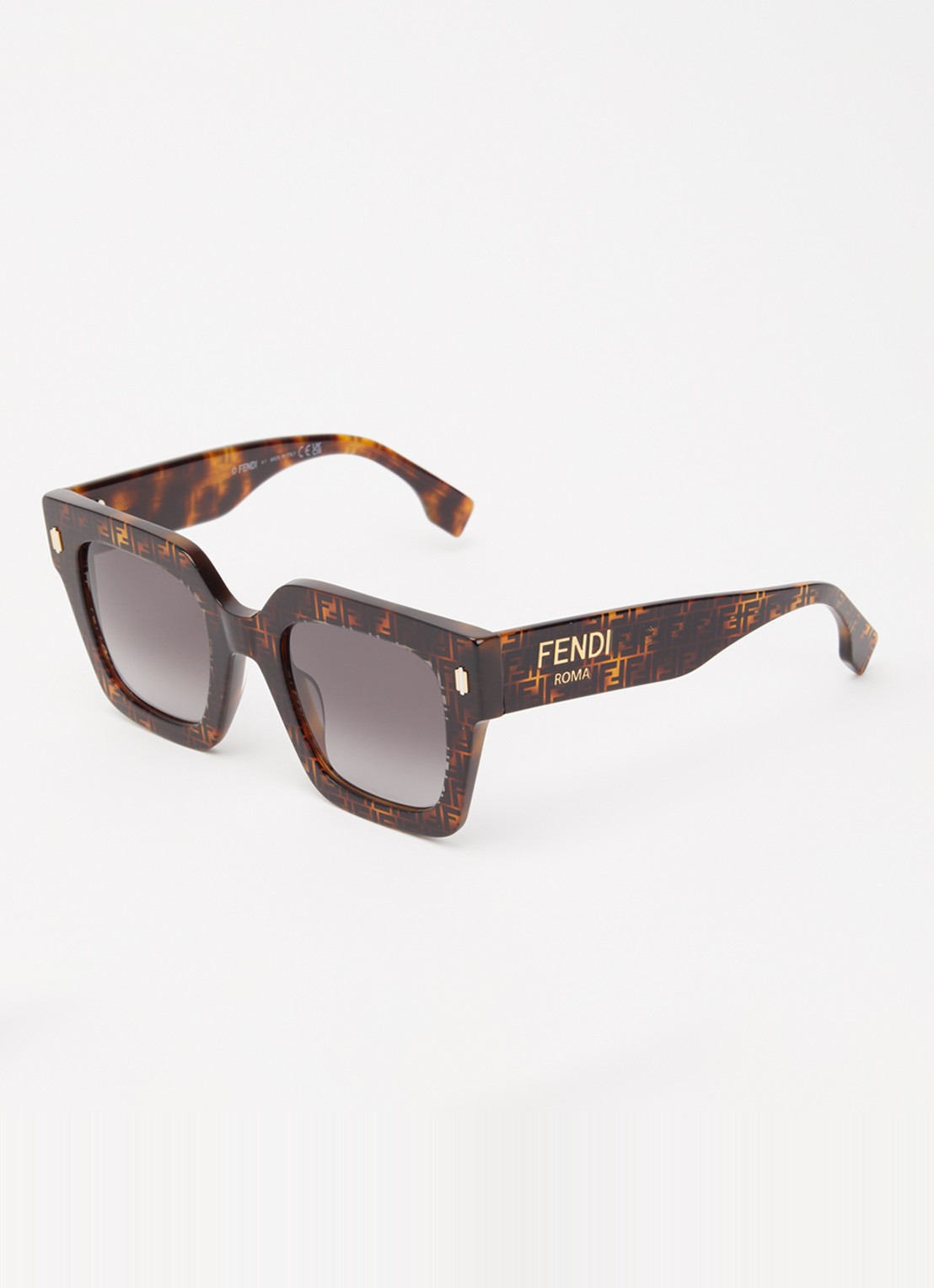 Fendi Roma zonnebril FE40101I - voorkant donkerbruin