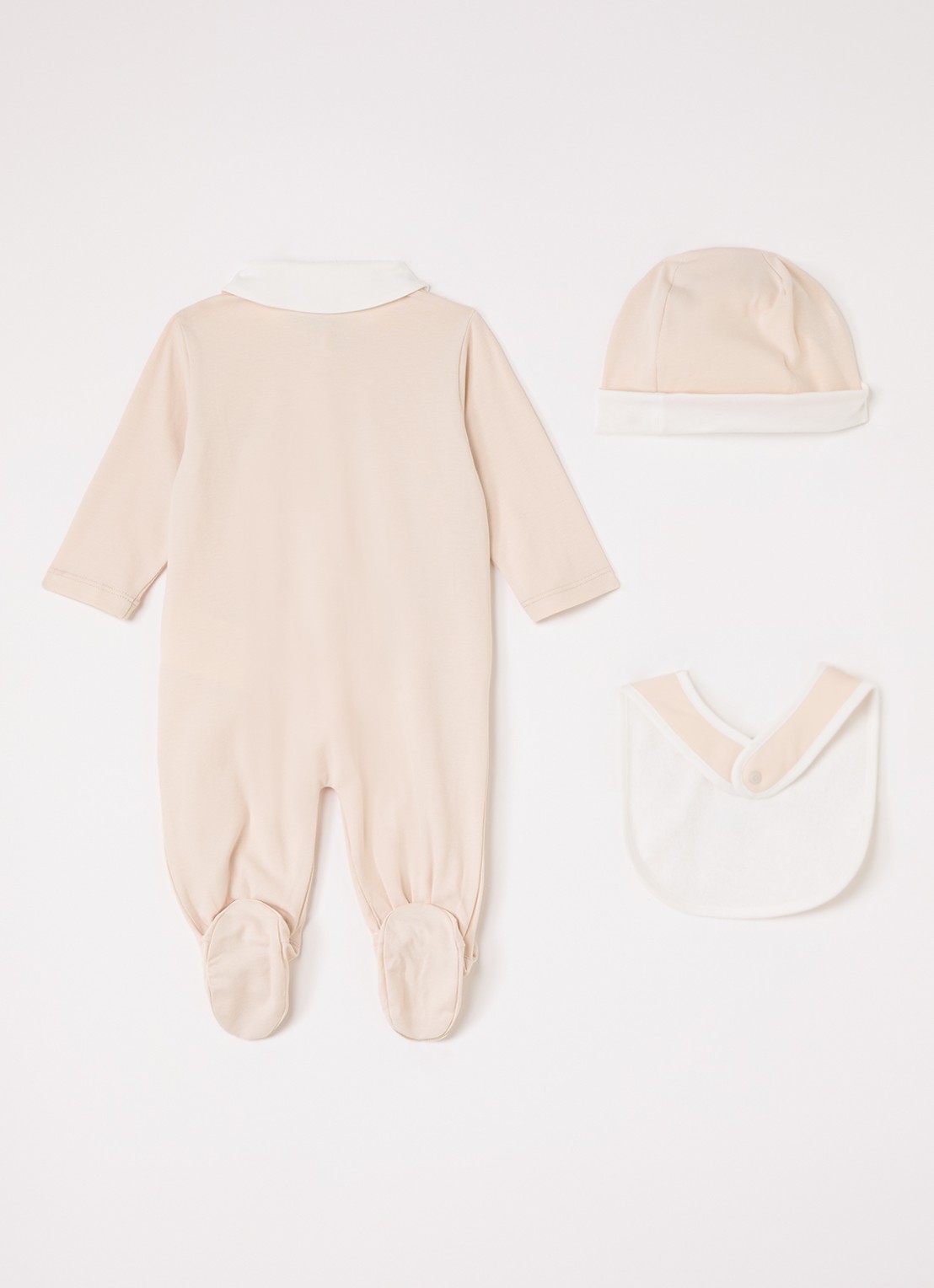 Fendi Set van babypak met muts en slab in giftbox 3-delig - voorkant 2 oudroze