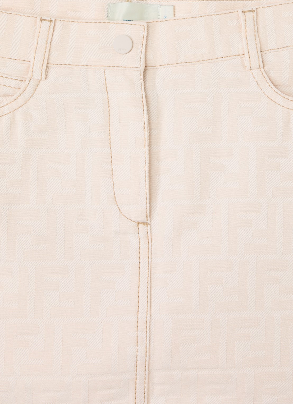 Fendi Spijkerrok met steekzakken - detail 3 beige