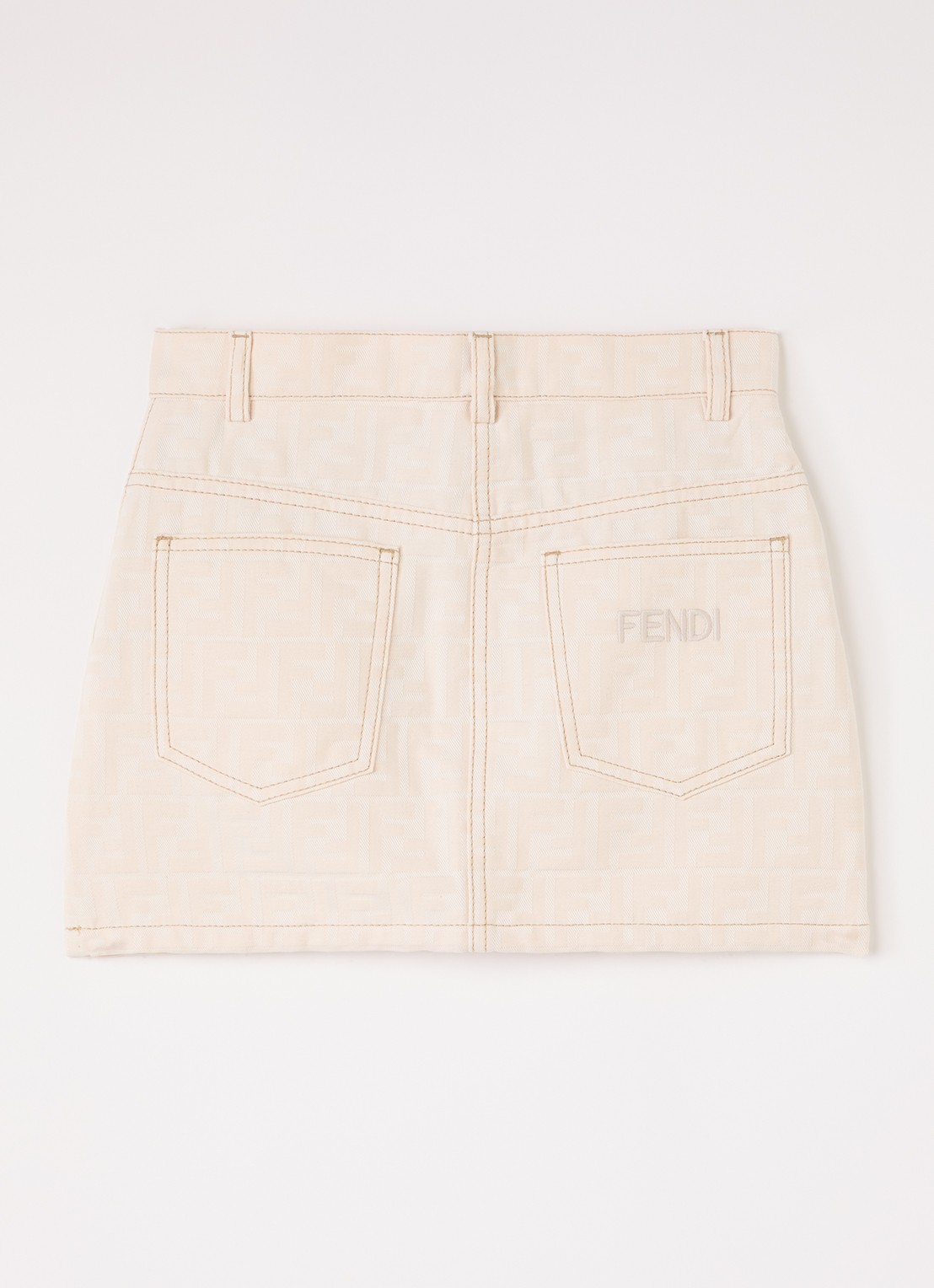 Fendi Spijkerrok met steekzakken - voorkant 2 beige