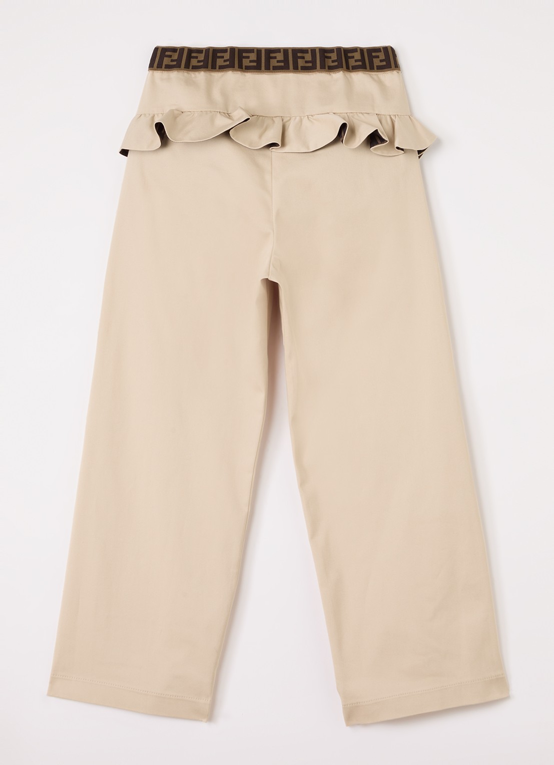 Fendi Straight fit broek met steekzakken - voorkant 2 beige