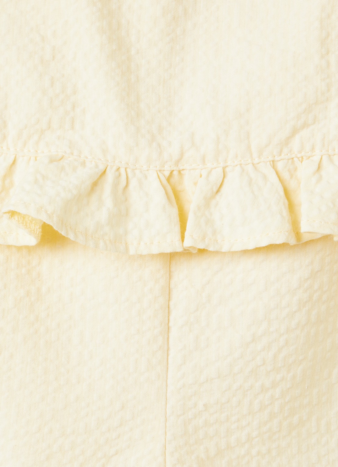 Fendi Straight fit playsuit met ruches - detail lichtgeel