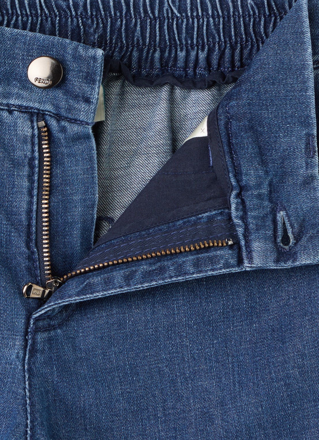 Fendi Straight leg jeans met donkere wassing - detail indigo