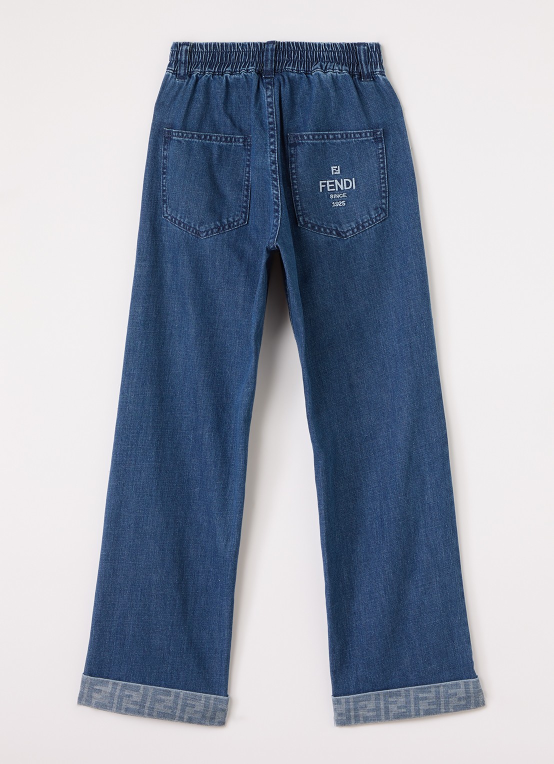 Fendi Straight leg jeans met donkere wassing - voorkant 3 indigo