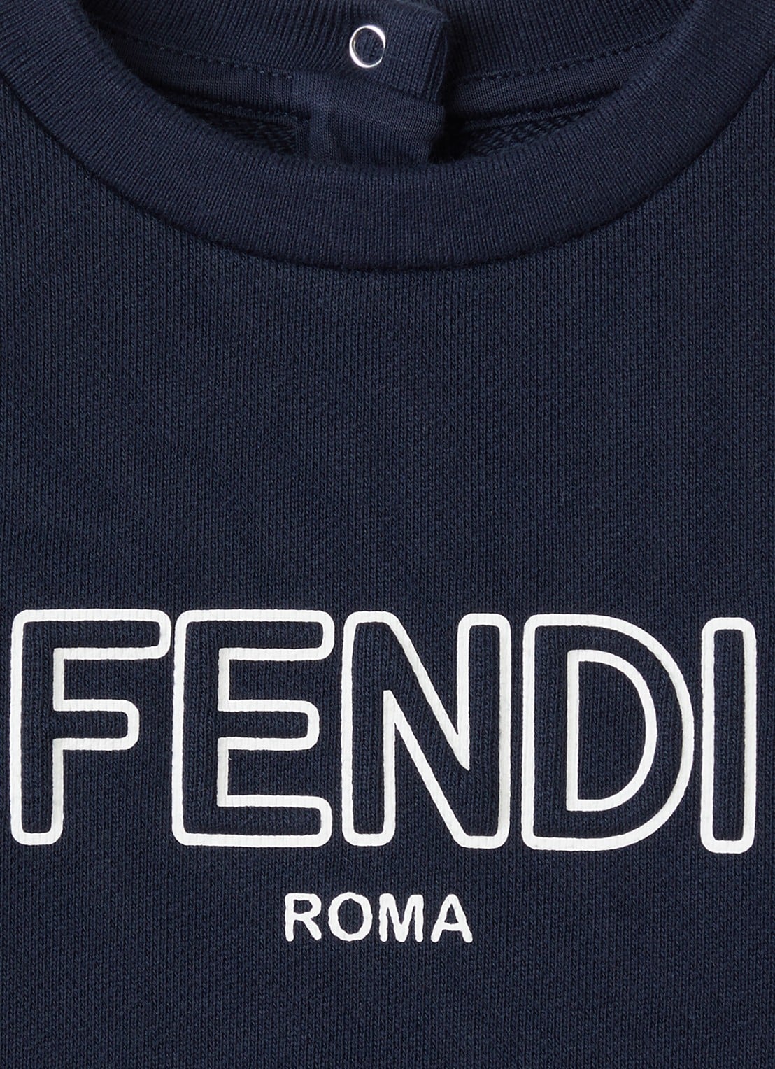 Fendi Sweater met logo - detail donkerblauw