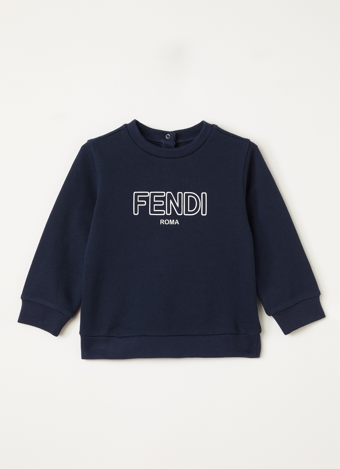 Fendi Sweater met logo - voorkant 2 donkerblauw