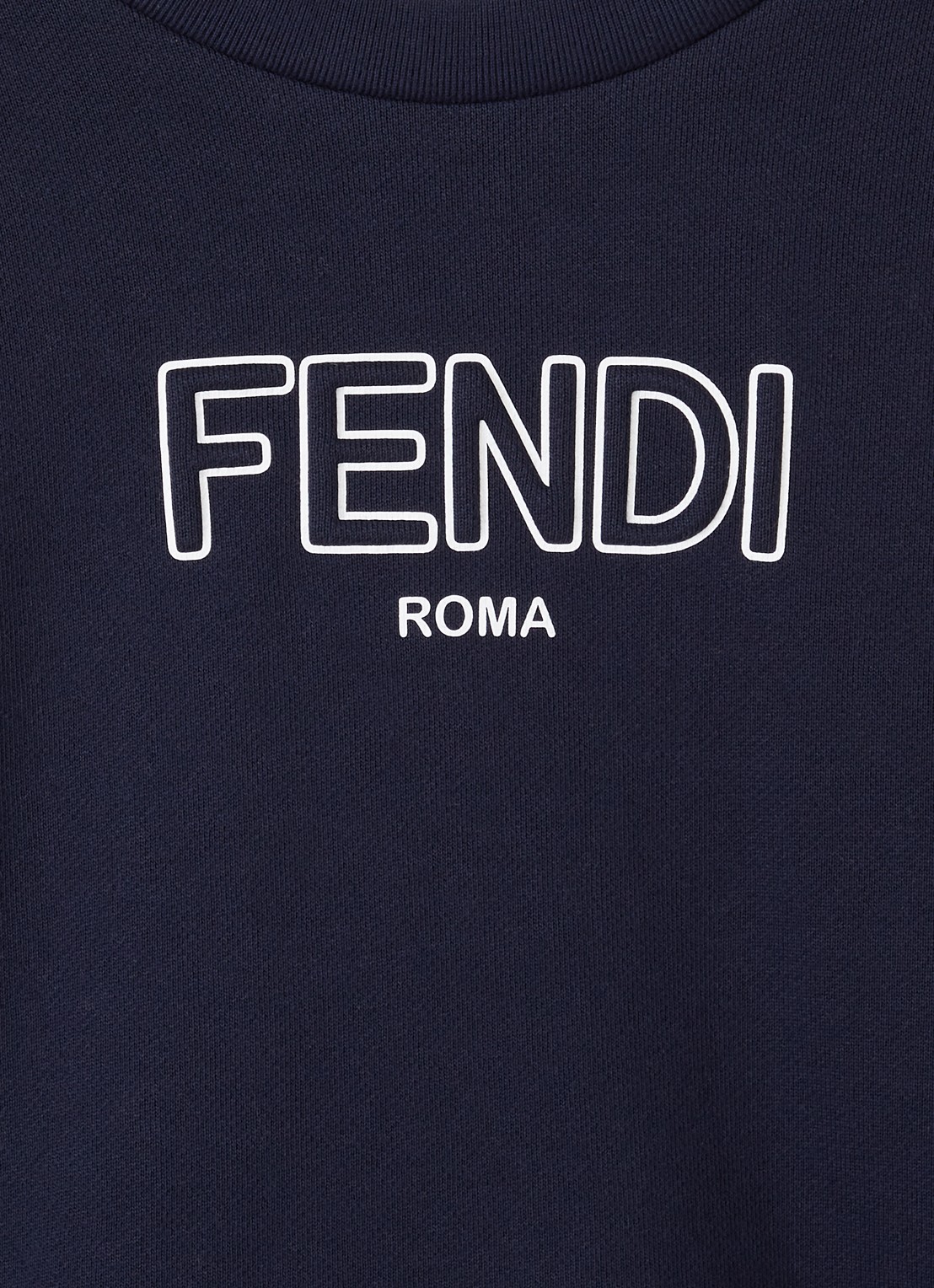 Fendi Sweater met logoprint - detail 3 donkerblauw
