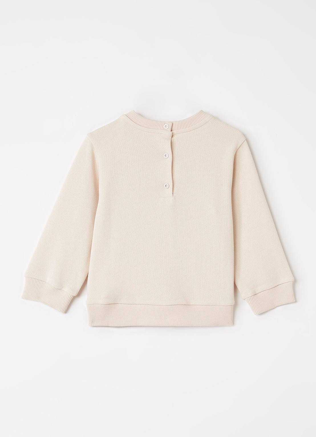 Fendi Sweater met logoprint - voorkant 2 creme