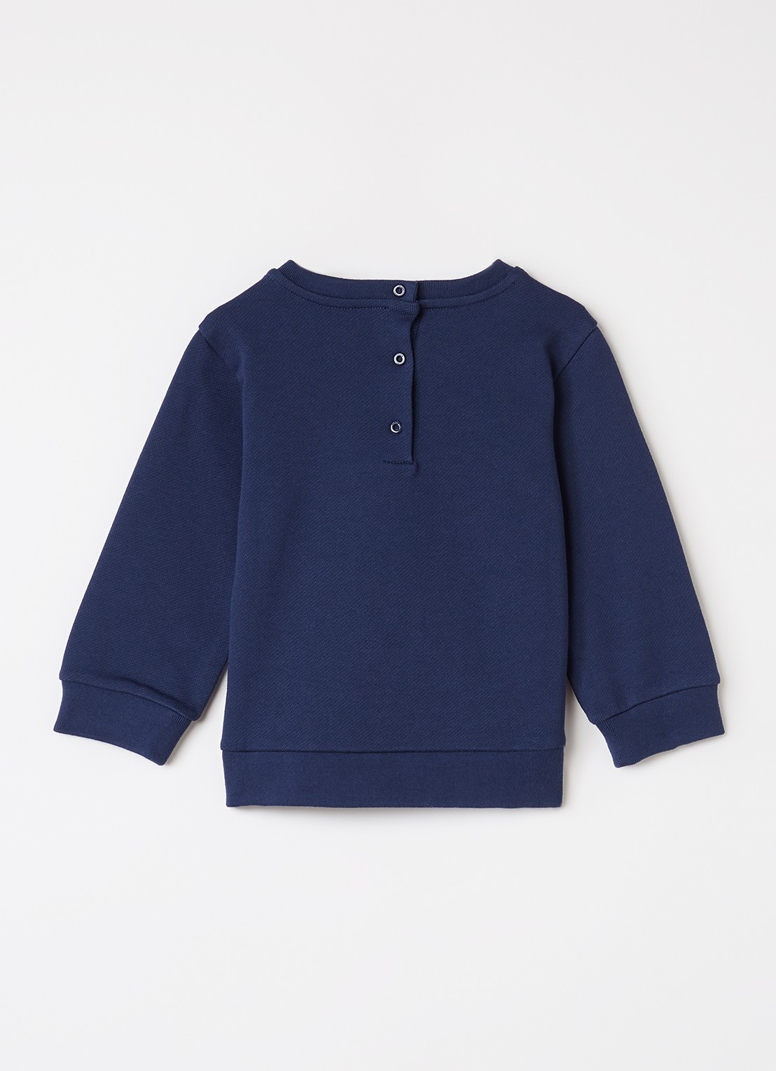 Fendi Sweater met logoprint - voorkant 2 donkerblauw