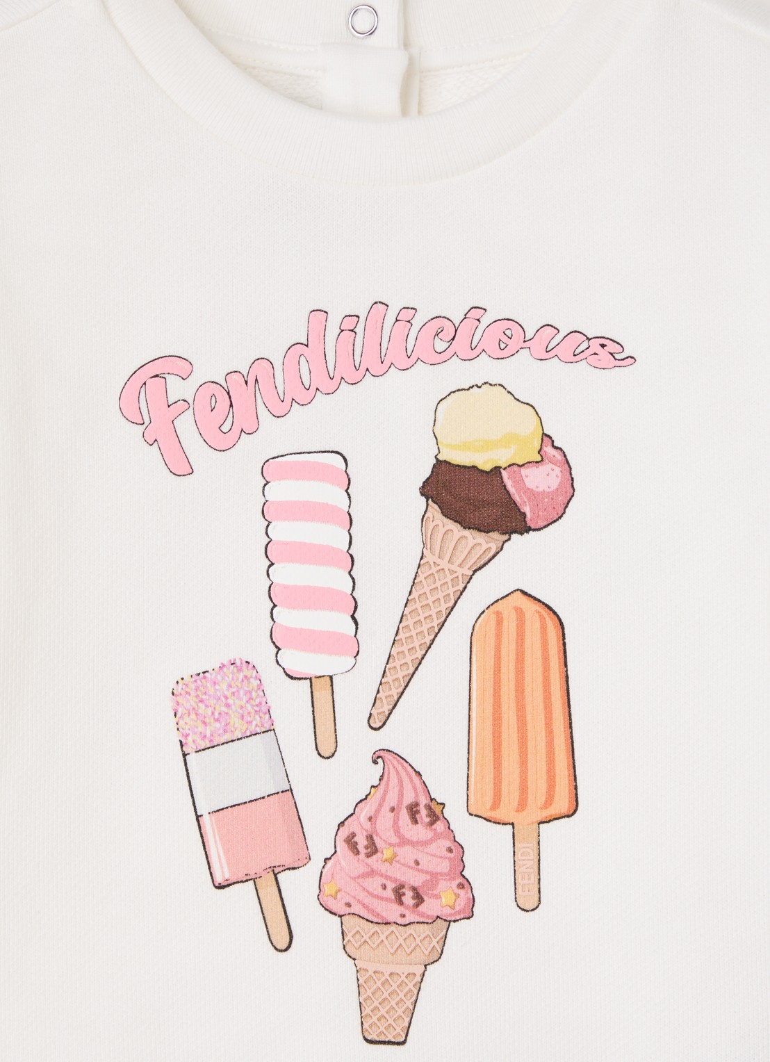 Fendi Sweater met logoprint - detail 3 wit