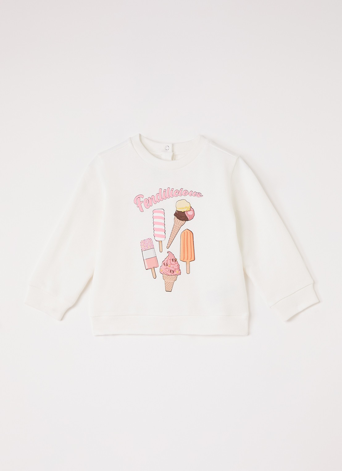 Fendi Sweater met logoprint - voorkant wit