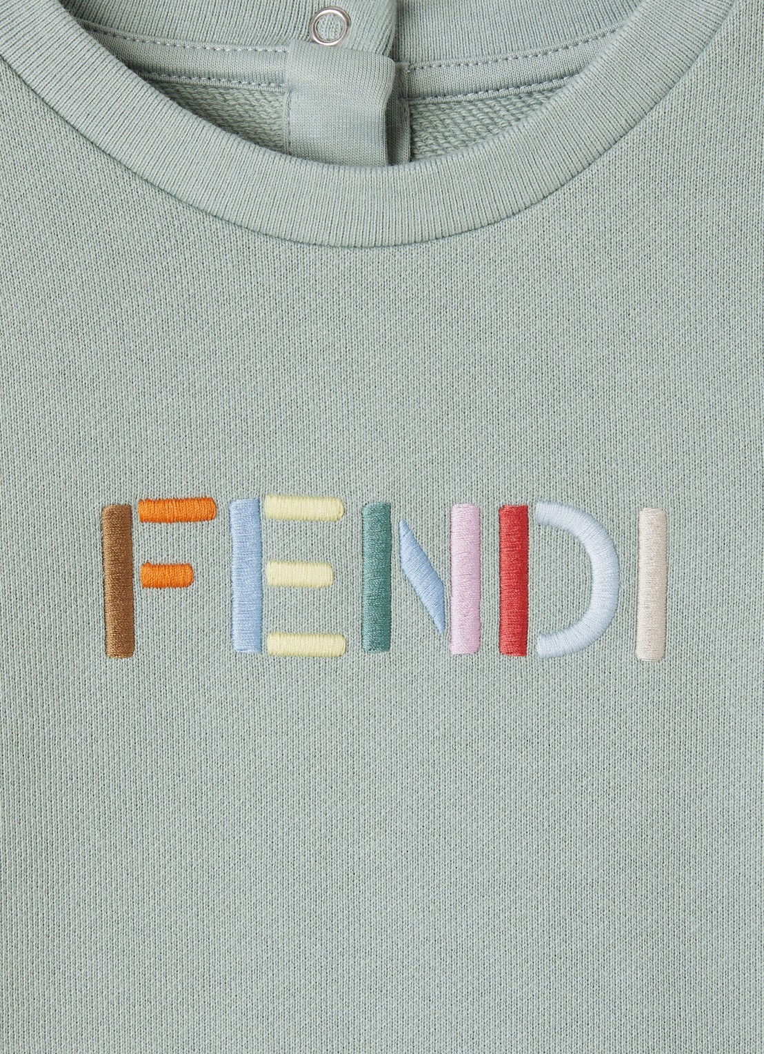Fendi Sweater met logoprint - detail 3 lindegroen