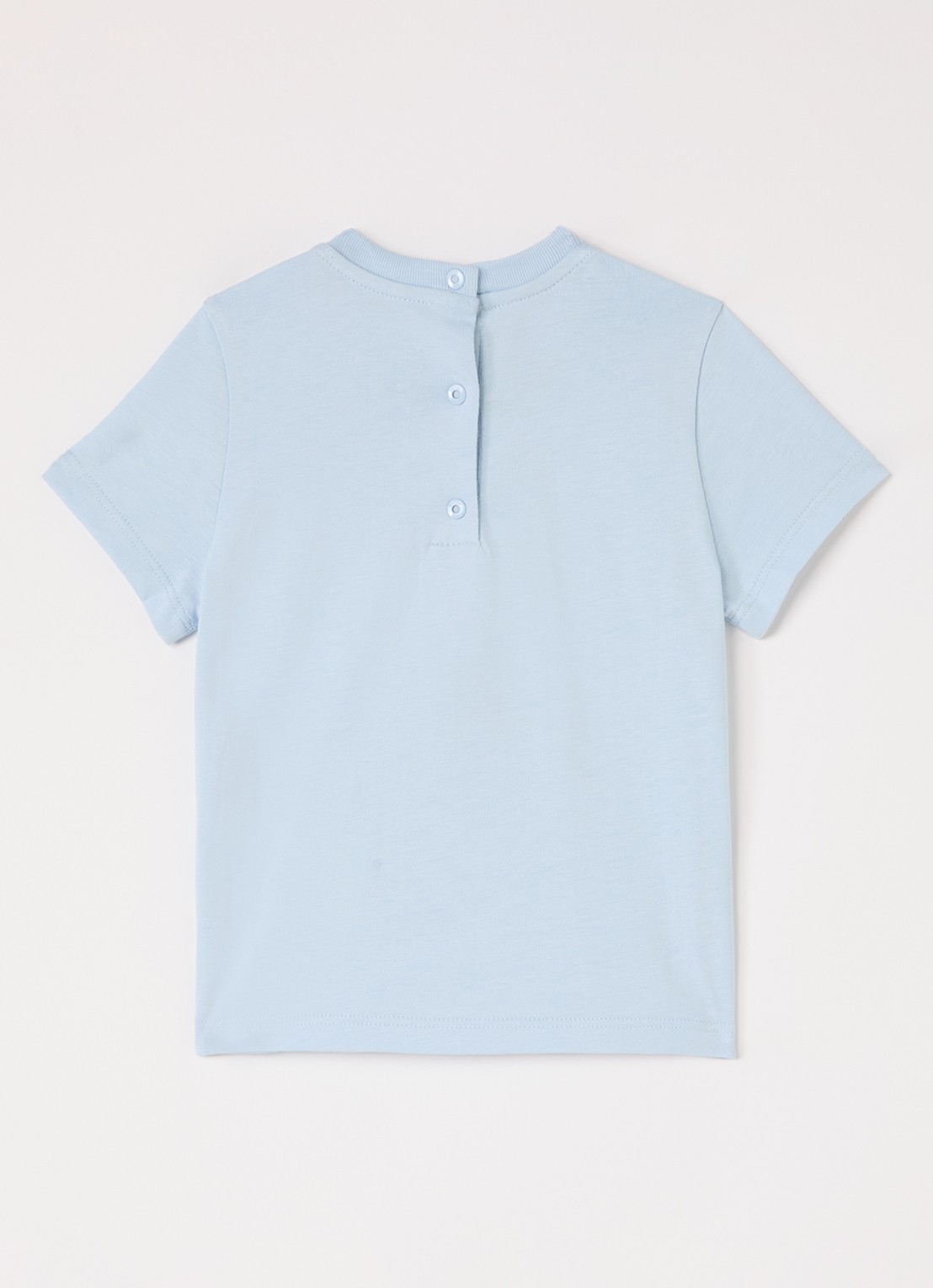 Fendi T-shirt met logoprint - voorkant 2 lichtblauw