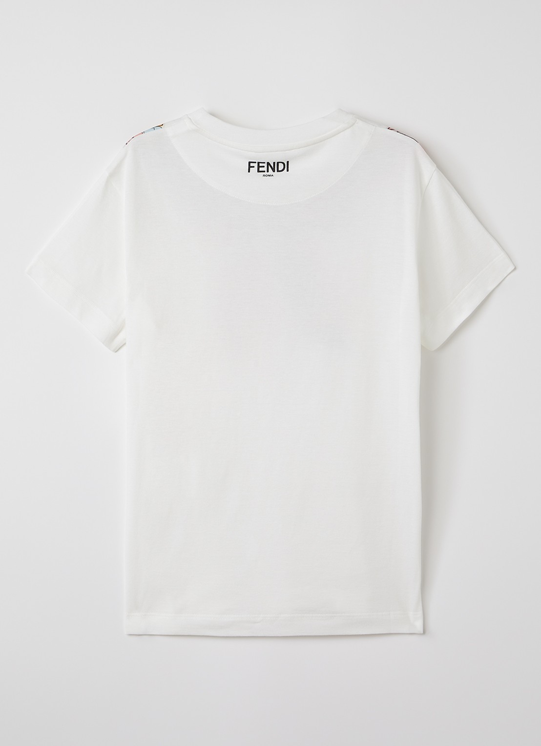 Fendi T-shirt met print - voorkant 2 gebroken wit