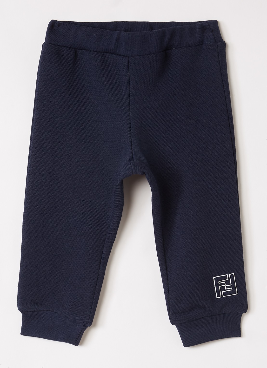 Fendi Tapered fit joggingbroek met 3D logo - voorkant donkerblauw
