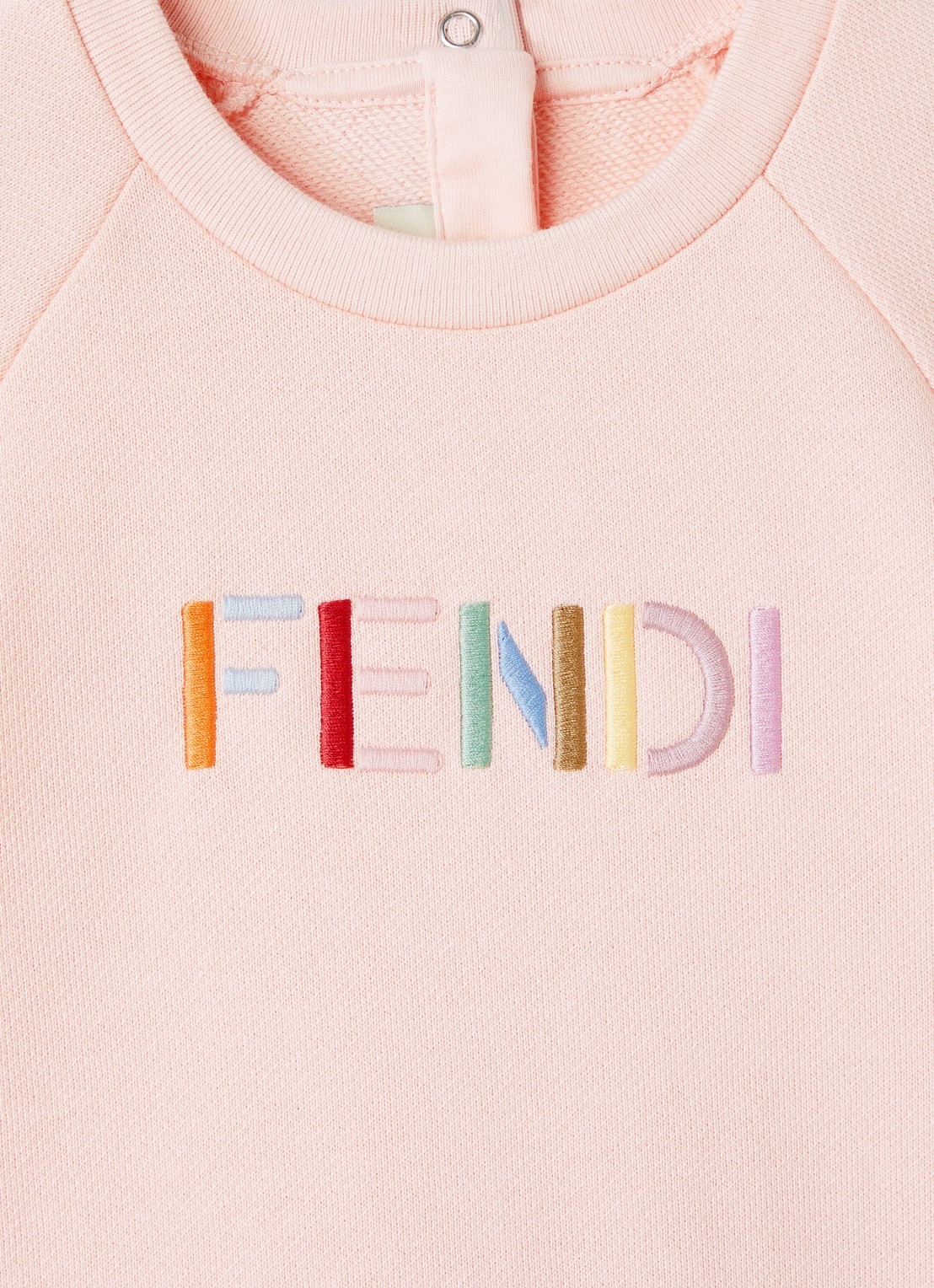 Fendi Tennisjurk met logoborduring - detail 3 zalmroze