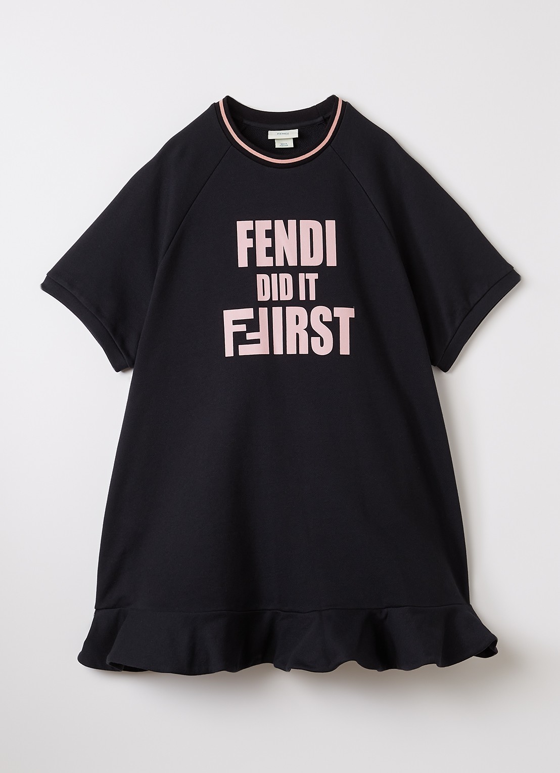 Fendi Tennisjurk met logoprint - voorkant zwart