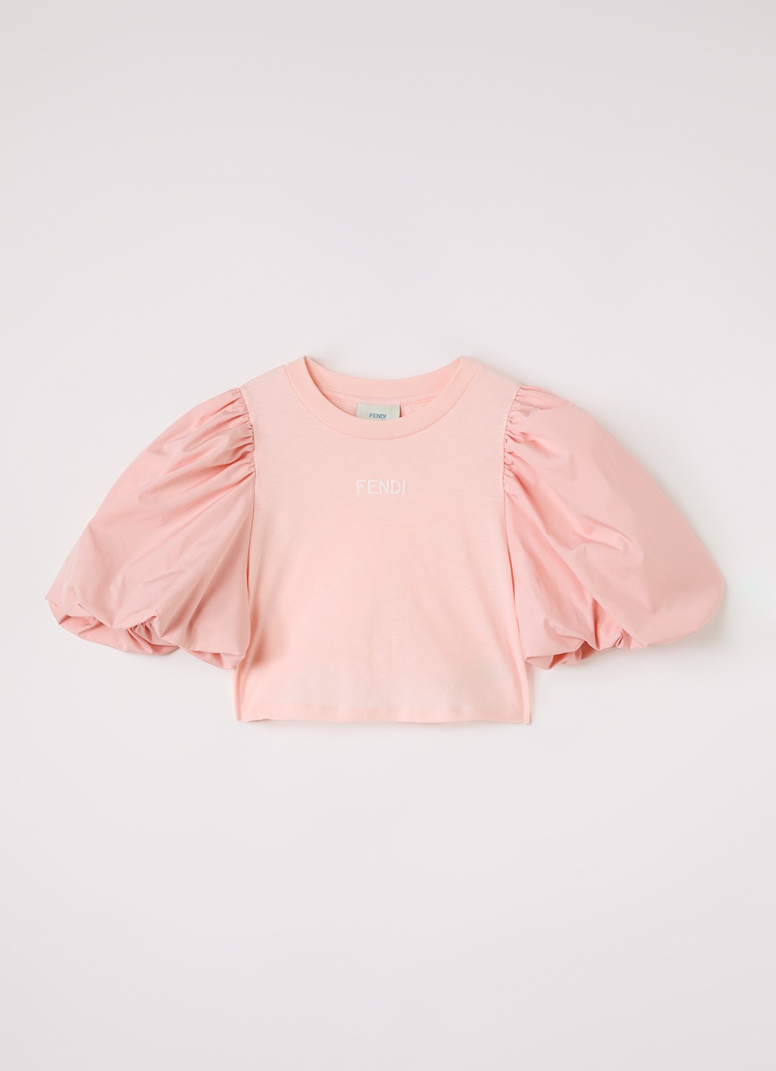 Fendi Top met logoborduring - voorkant roze