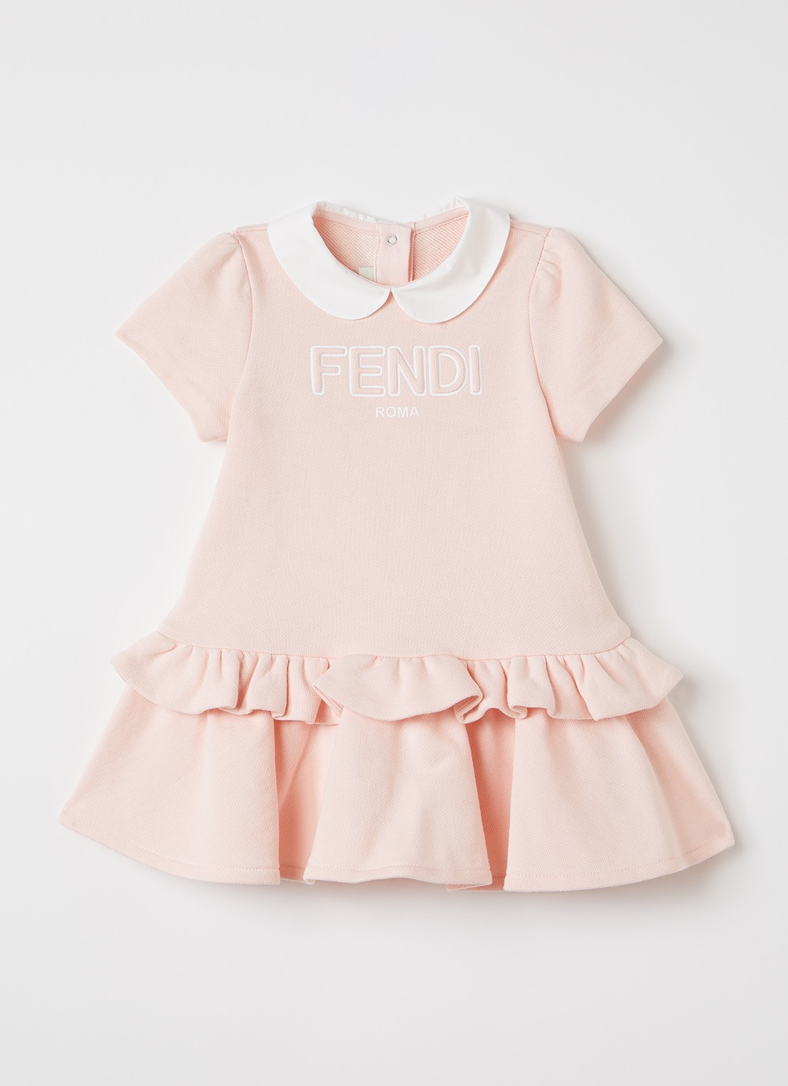 Fendi Trui-jurk met logo - voorkant zalmroze