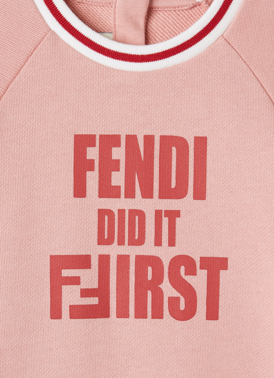 Fendi Trui jurk met logoprint - detail roze