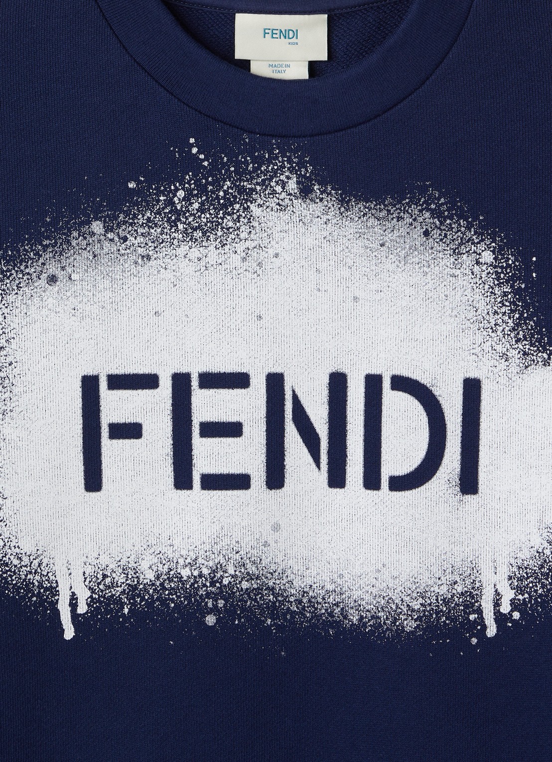 Fendi Trui met logo - detail 3 donkerblauw
