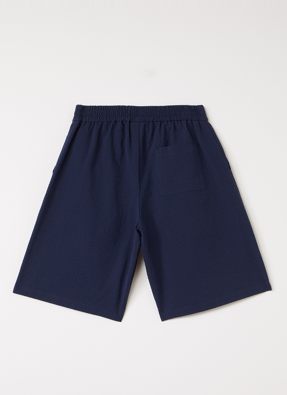 Fendi Wide fit korte broek met logoborduring - voorkant 3 donkerblauw