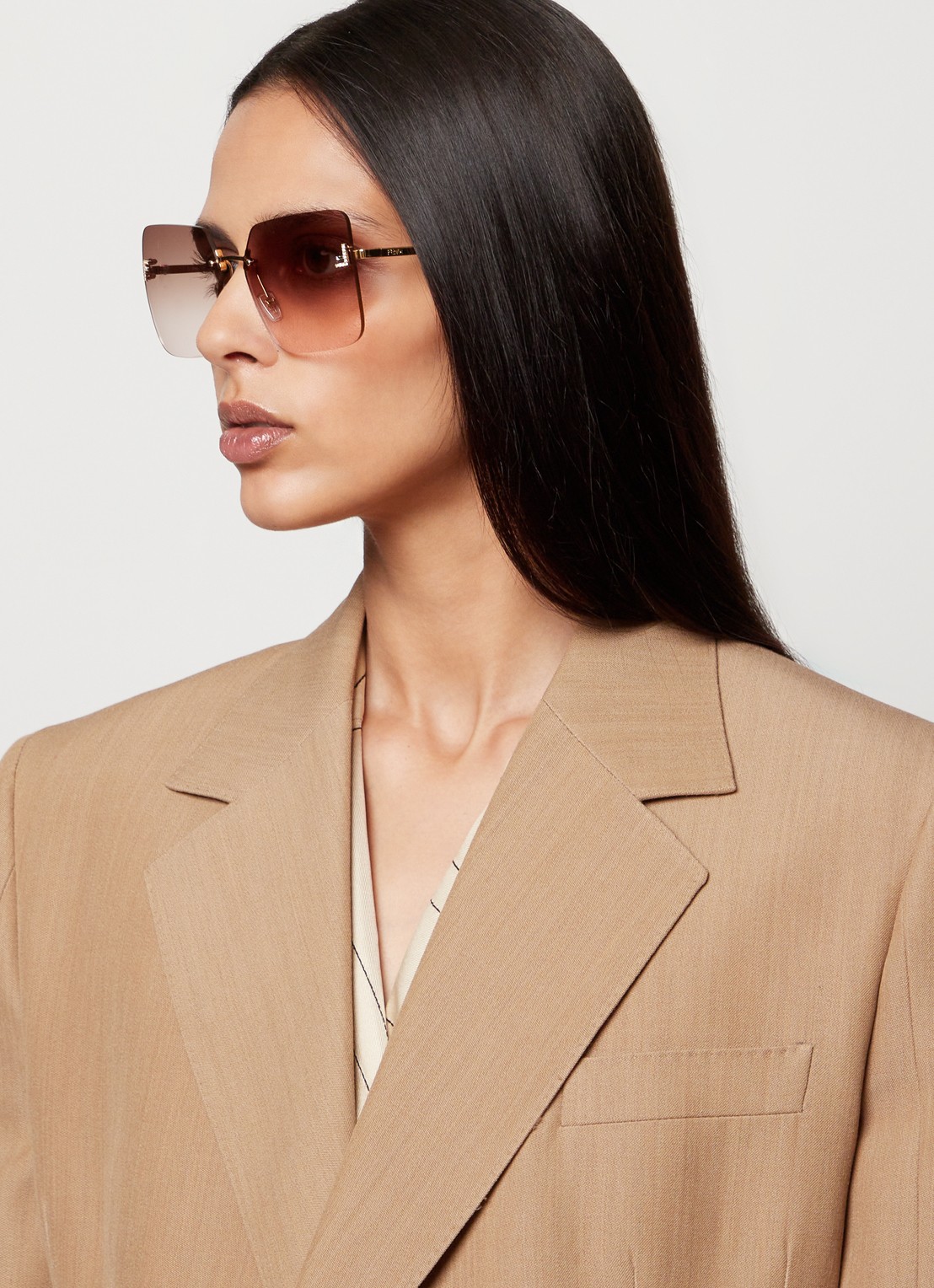 Fendi Zonnebril FN000672 - voorkant 5 bruin