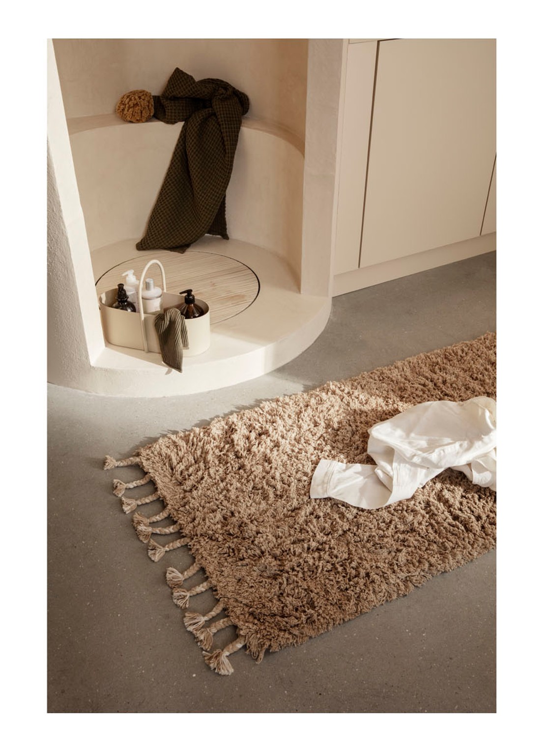 ferm LIVING Ammas vloerkleed 70 x 50 cm - voorkant 3 beige