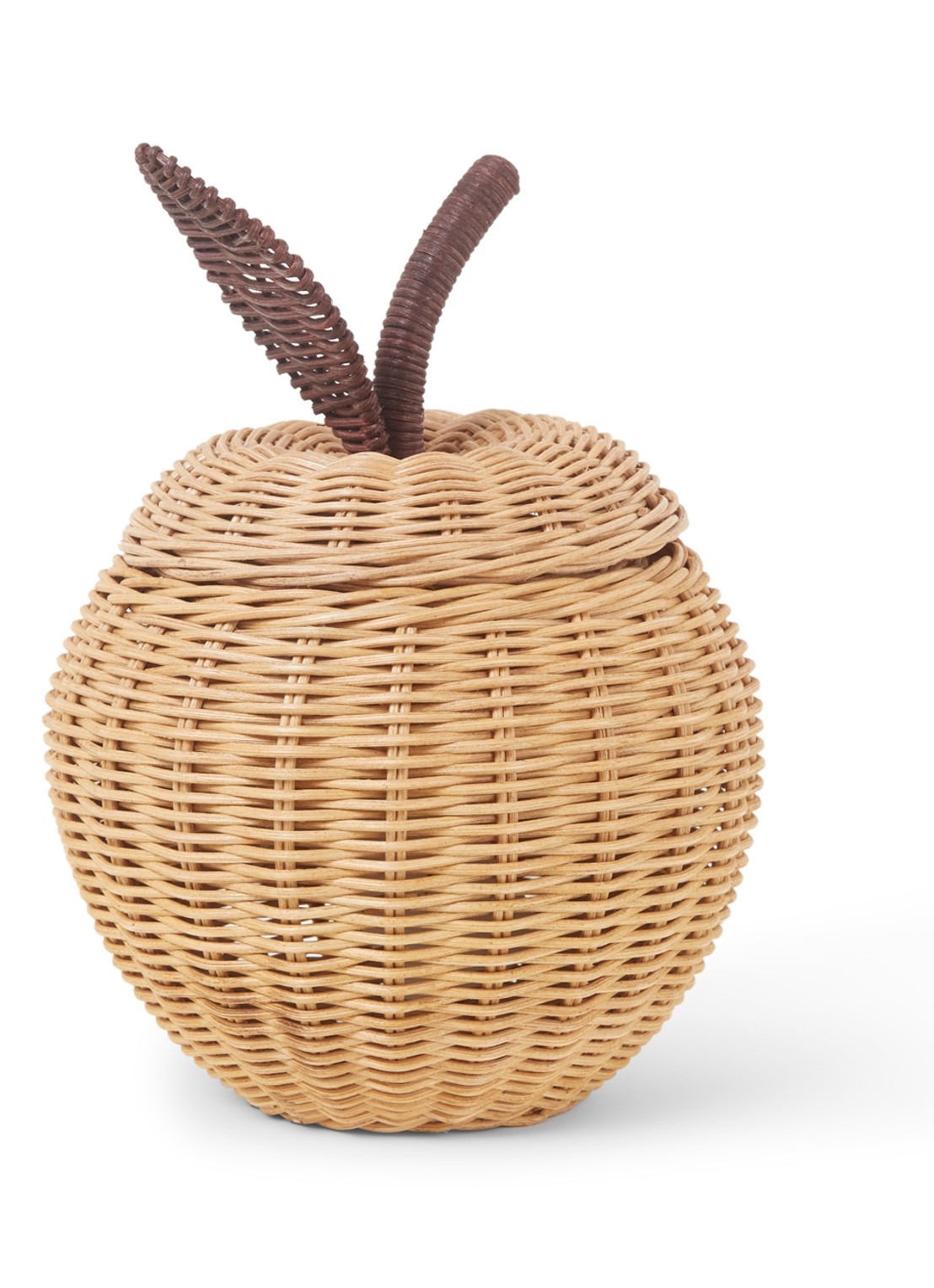 ferm LIVING Apple opbergmand 20 cm  - voorkant bruin