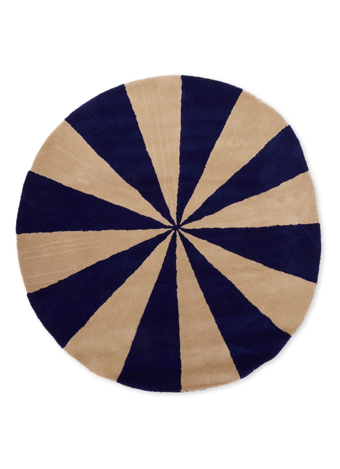 ferm LIVING Arch Tufted vloerkleed 130 cm - voorkant 2 donkerblauw
