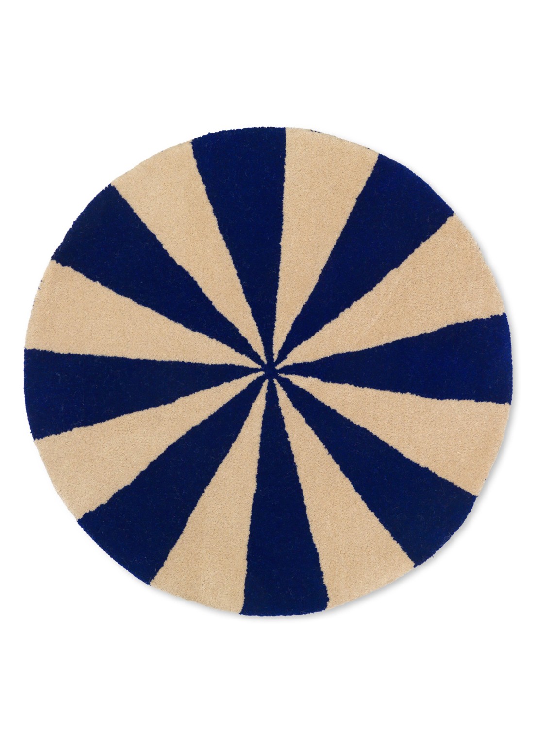 ferm LIVING Arch Tufted vloerkleed 70 cm - voorkant donkerblauw