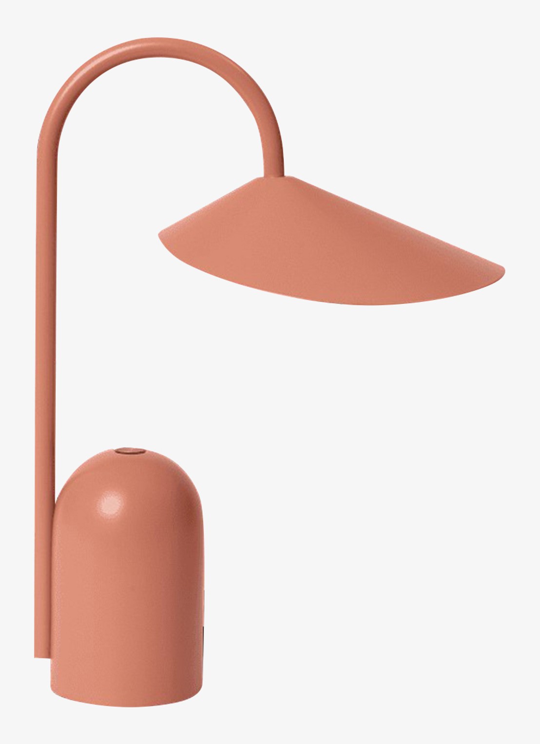 ferm LIVING Arum portable tafellamp 30 cm - voorkant donkeroranje