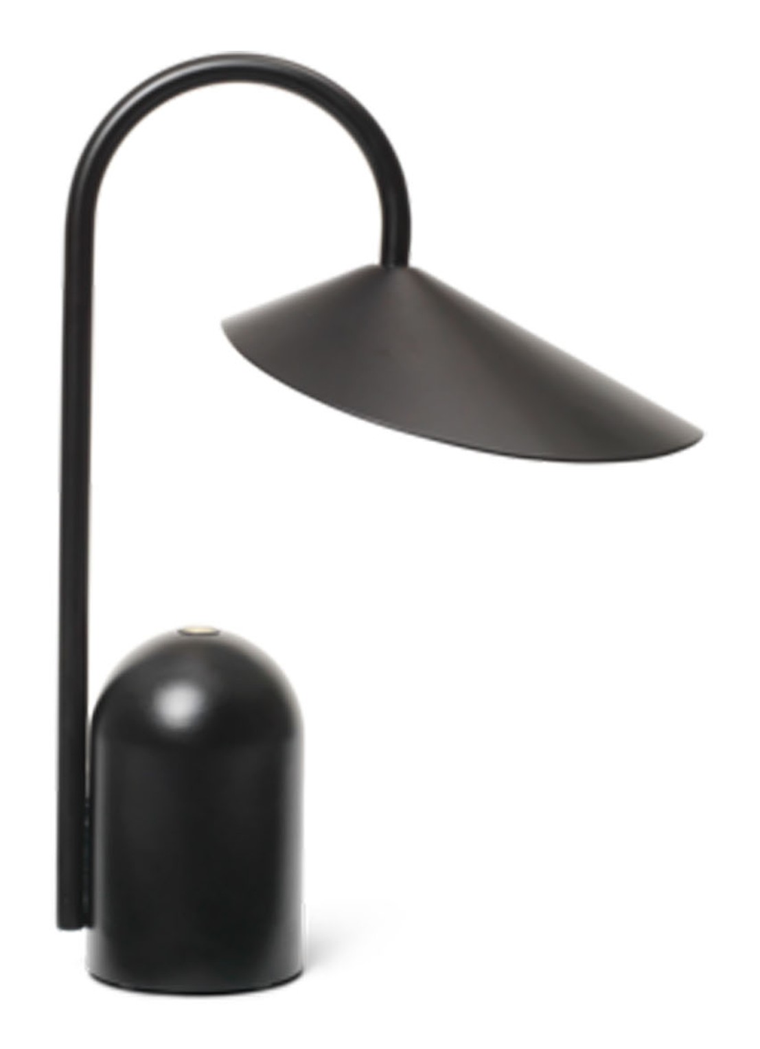 ferm LIVING Arum portable tafellamp - voorkant zwart